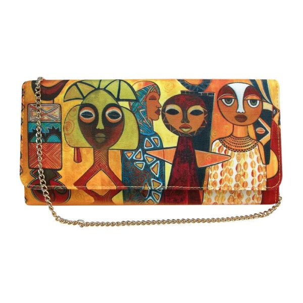 Windows 2 Africa Canvas Clutch Windows 2 Africa Canvas Clutch